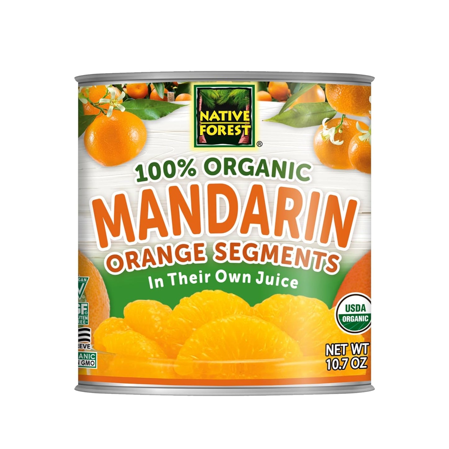 Native Forest Organic Mandarin Oranges, 10.75 oz., Pack of 6