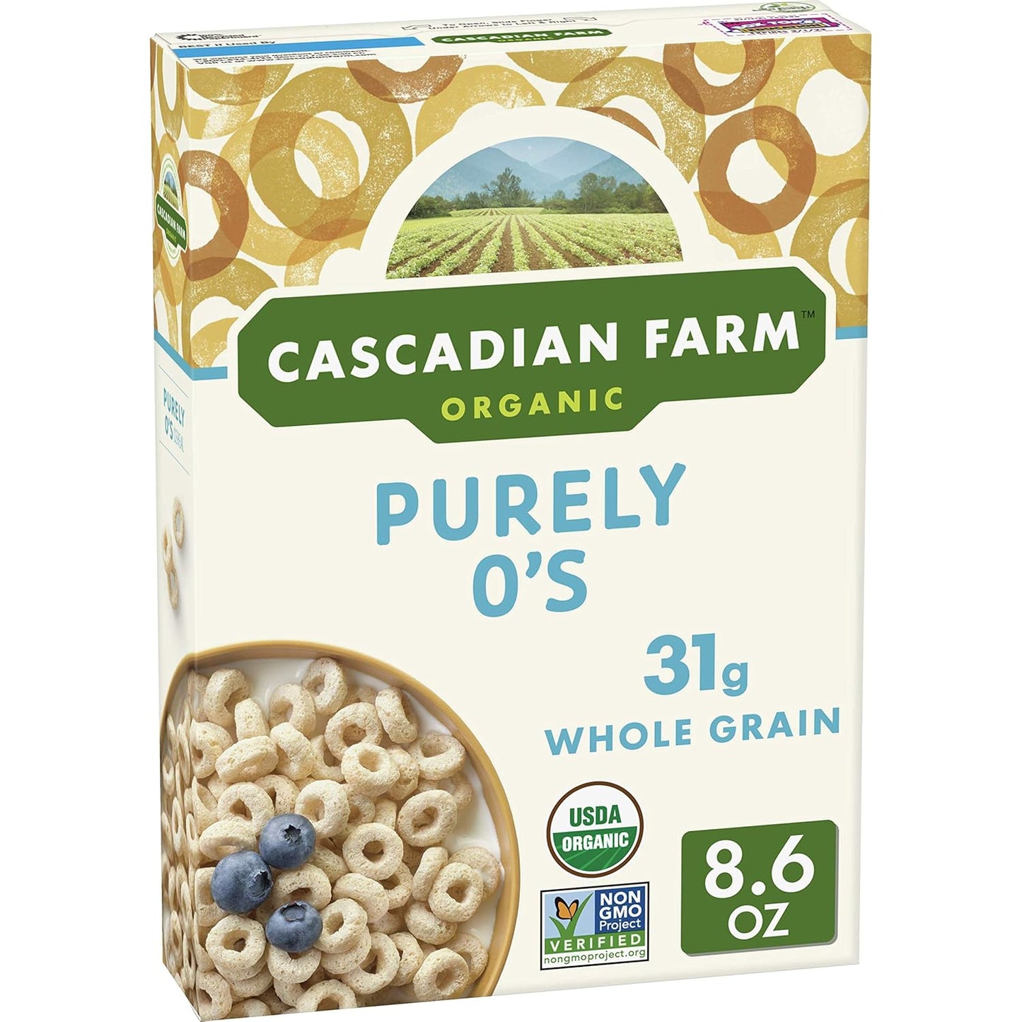 Cascadian Farm Purely O's Organic Cereal, 8.6 oz (Case of 12)