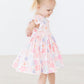 Castles & Rainbows Flutter Sleeve Twirl Dress