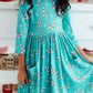 Christmas Candy 3/4 Sleeve Pocket Twirl Dress