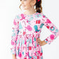 Christmas Cowgirl L/S Pocket Twirl Dress