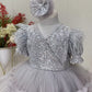 Clara Gray Party Dress