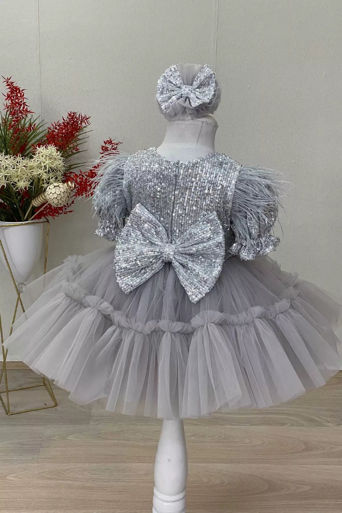 Clara Gray Party Dress