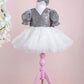 Clara White and Silver Party Dress