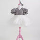 Clara White and Silver Party Dress