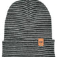 Classic Contrast Cuffed Beanie, Black and Gray