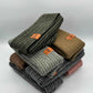 Classic Contrast Cuffed Beanie, Black and Green