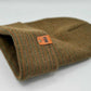 Classic Contrast Cuffed Beanie, Brown and Green