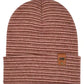 Classic Contrast Cuffed Beanie, Burgundy and Pink
