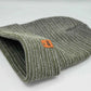 Classic Contrast Cuffed Beanie, Gray and Green