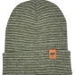 Classic Contrast Cuffed Beanie, Gray and Green