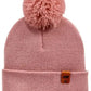 Classic Cuffed Pom Pom Beanie, Pearl Pink
