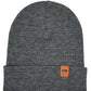 Classic Fusion Cuffed Beanie, Gray and Denim Blue