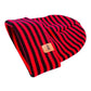 Classic RoRo Cuffed Beanie, Black and Red