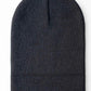 Classic Silent Cuffed Beanie, Charcoal Black