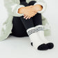 Coconut/Black Sporty Cozy Socks