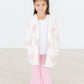 Coconut/Light Pink Heart Cozy Cardigan