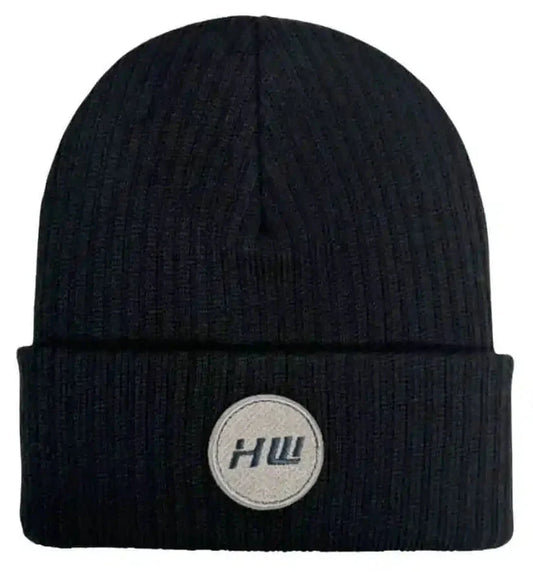 Cuffed Wide Ribbed, Classic Beanie, Black