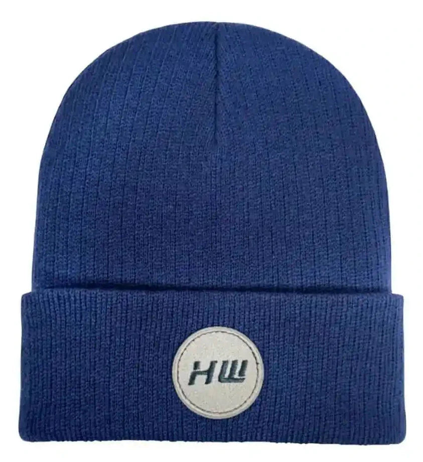 Cuffed Wide Ribbed, Classic Beanie, Sapphire Blue