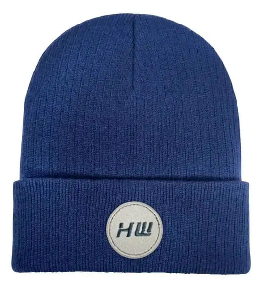 Cuffed Wide Ribbed, Classic Beanie, Sapphire Blue