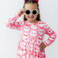 Cutie Cat L/S Pocket Twirl Dress