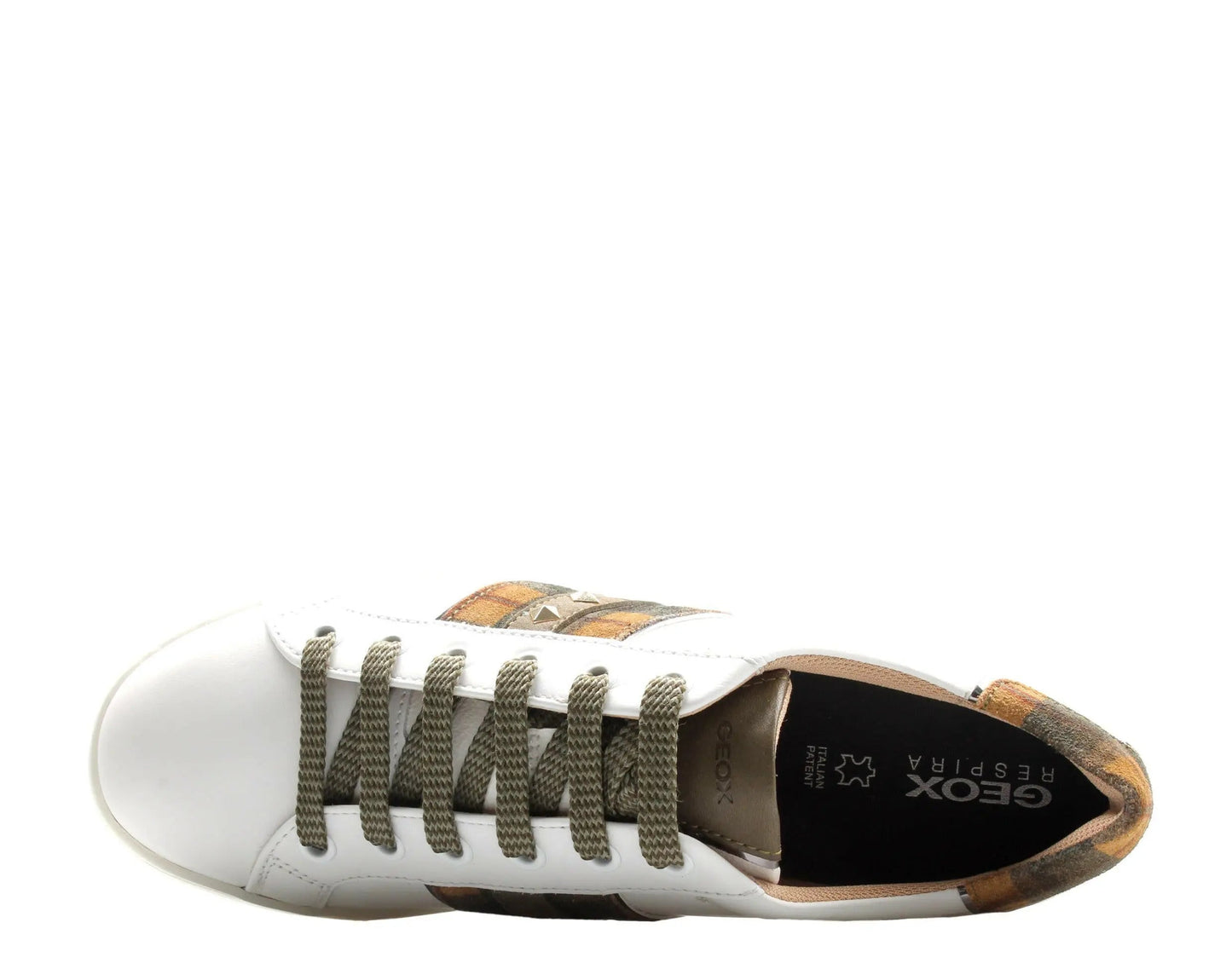 Geox Jaysen Lace-Up Women Sneakers White/Camel