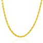 14k Yellow Gold Solid Diamond Cut Rope Chain (5.00 mm)
