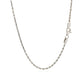 2.0mm 14k White Gold Solid Diamond Cut Rope Chain