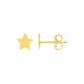 14k Yellow Gold Post Earrings with Stars(6.5mm)
