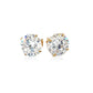 14k Yellow Gold 8.0mm Round CZ Stud Earrings