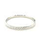 14k White Gold Diamond Carved Bangle (6.0 mm)