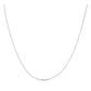 Double Extendable Diamond Cut Cable Chain in White Gold (0.87 mm)