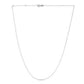 Double Extendable Diamond Cut Cable Chain in White Gold (0.87 mm)