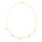 14k Yellow Gold Necklace with Circle Dangle Stations