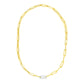 14k Yellow Gold Paperclip Chain Necklace with Diamond Link