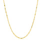 14k Yellow Gold Diamond-Cut Alternating Bead Chain (1.30 mm)