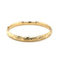 14k Yellow Gold Domed Bangle with a Weave Motif