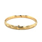 14k Yellow Gold Domed Bangle with a Weave Motif (6.00 mm)
