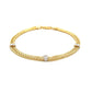 14k Two-Tone Gold Dual Wheat Chain Bracelet with Diamond Stations (3.75 mm)