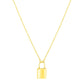 14k Yellow Gold Padlock Necklace