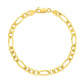 10k Yellow Gold Solid Figaro Bracelet (4.50 mm)