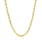 3.5mm 10k Yellow Gold Solid Diamond Cut Rope Chain