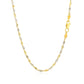 14k Two-Tone Gold Singapore Chain (2.50 mm)