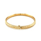 14k Yellow Gold Diamond Cut Design Dome Motif Children's Bangle