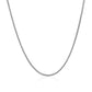 18k White Gold Round Wheat Chain (1.20 mm)