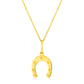 14K Yellow Gold Necklace with Horseshoe