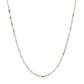 14k White Gold Diamond-Cut Alternating Bead Chain (1.30 mm)