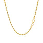 2.5mm 10k Yellow Gold Solid Diamond Cut Rope Chain