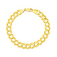 14k Yellow Gold Solid Curb Bracelet 10.0mm