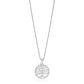 Sterling Silver Round Spiral Motif Tree of Life Necklace